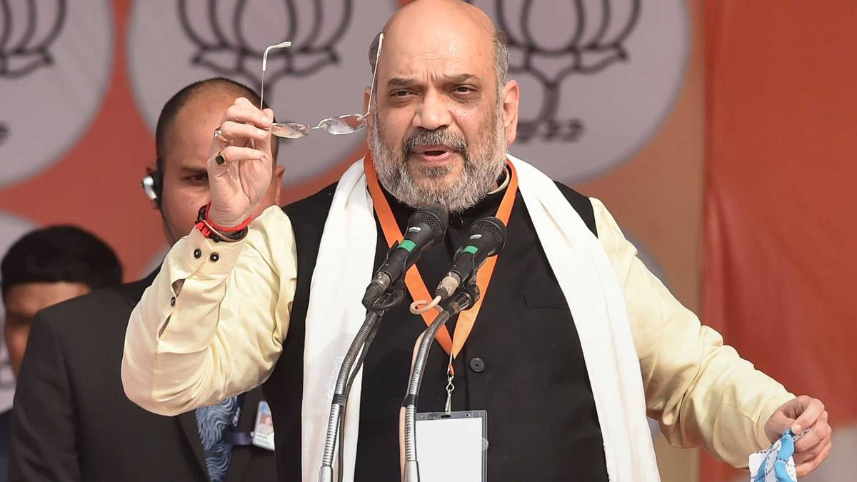 अमित शाह ने लखनऊ में रैली संबोधित की