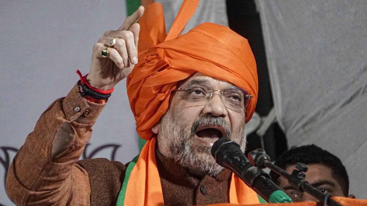 दिल्ली के सोनिया विहार में अमित शाह ने की रैली (फोटो-PTI)