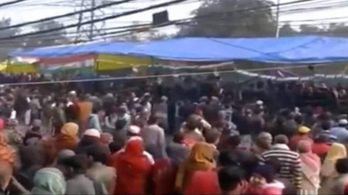 शाहीन बाग का धरना (फोटो टीवी ग्रैब)