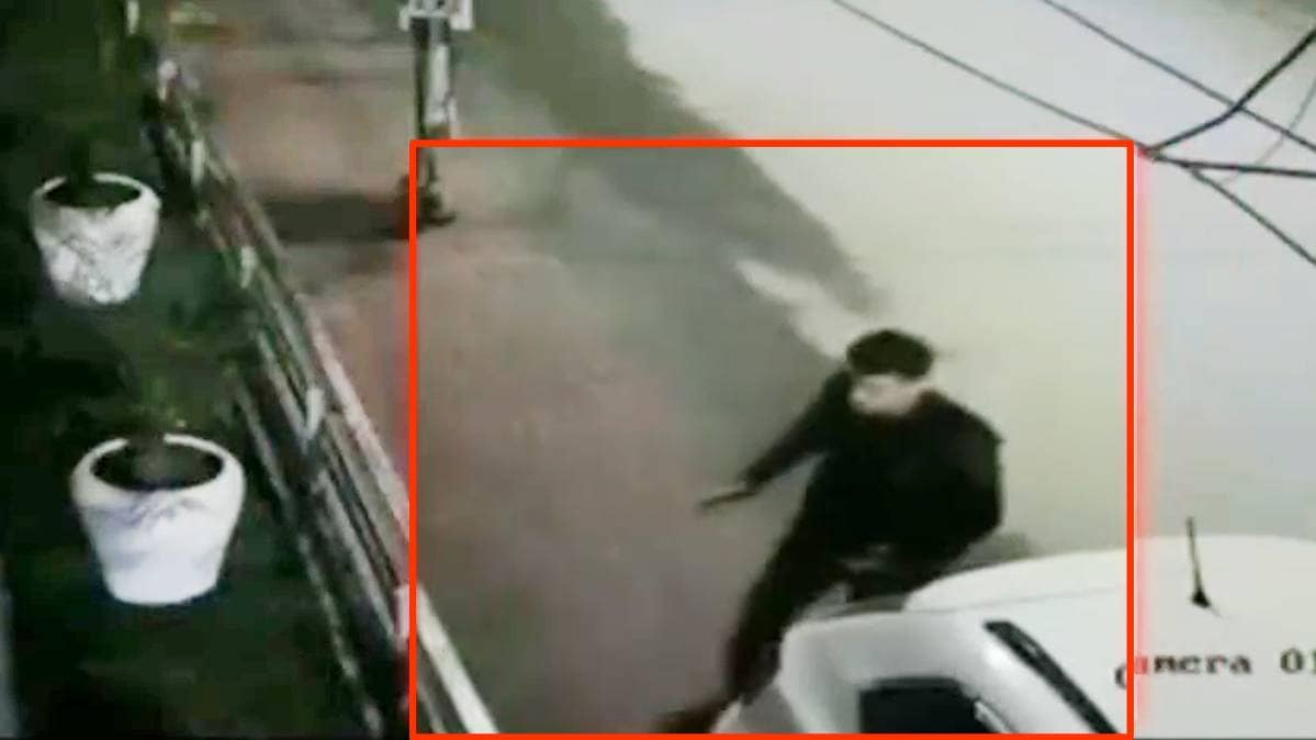 कार से गमले चुराने आया शख्स