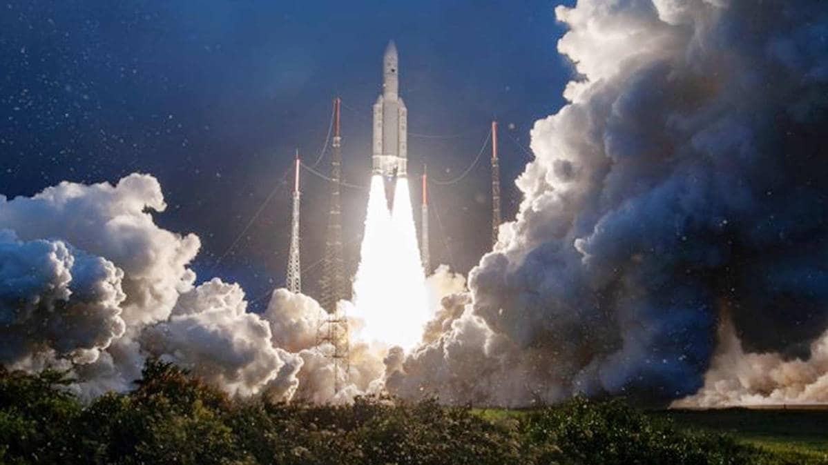 ndian Space Research Organisation: India’s telecommunication satellite GSAT-30 was successfully launched into a Geosynchronous Transfer Orbit (GTO) from Kourou launch base in French Guiana by Ariane-5 VA-251, today. (Photo ANI)