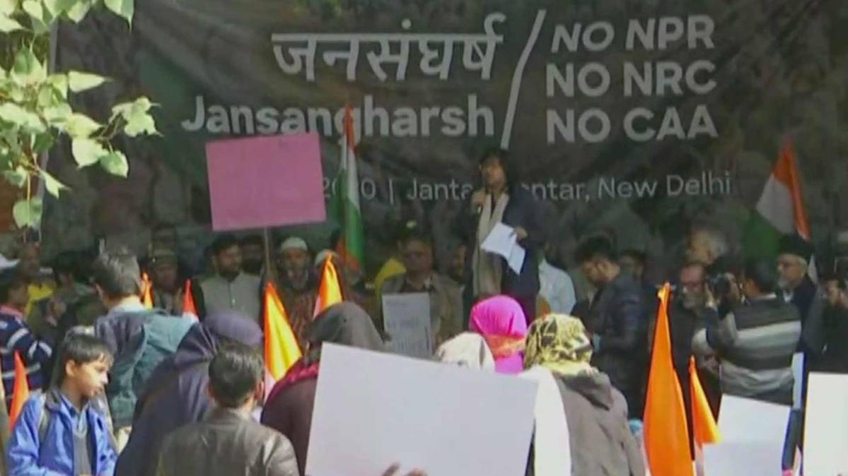 Protest at Jantar Mantar against Citizenship Amendment Act (CAA), National Register of Citizens (NRC) & National Population Register (NPR).