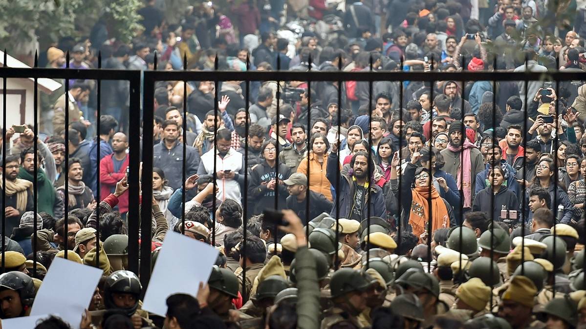 JNU में बवाल(PTI)