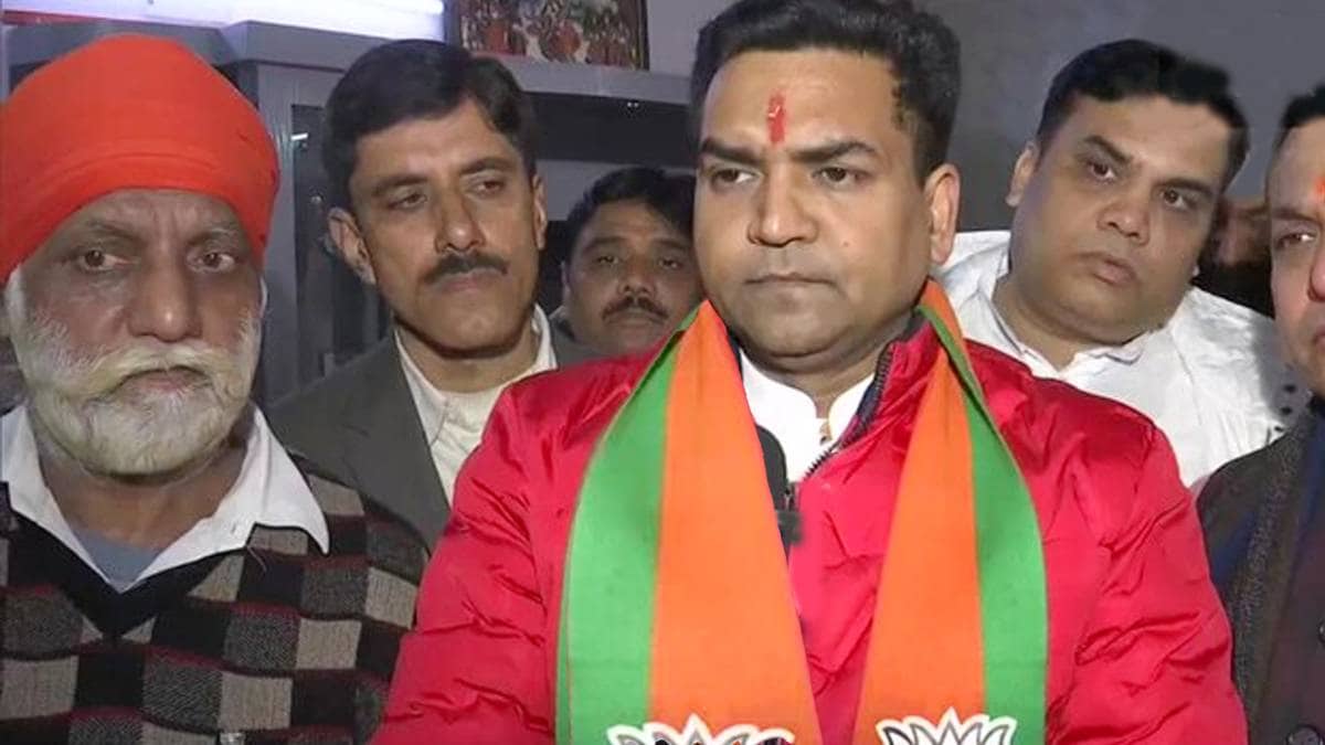 मॉडल टाउन सीट से BJP उम्मीदवार कपिल मिश्रा(फोटो-ANI)