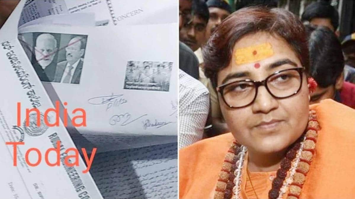 The letter sent to Pragya Thakur. (Photo: Ravish Pal Singh/India Today)