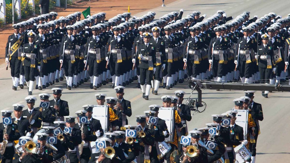 परेड की फुल ड्रेस रिहर्सल (फोटो-PTI)