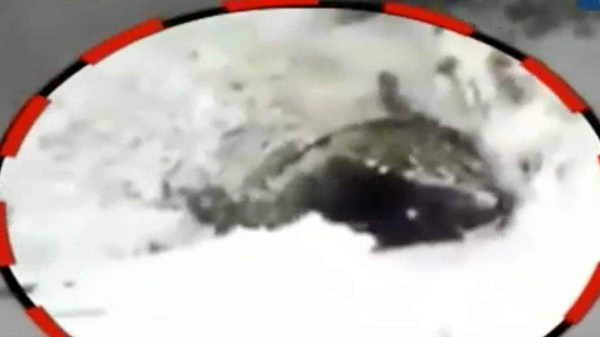 बर्फीले तूफान में जवान का रेस्‍क्यू (फोटो टीवी ग्रैब)