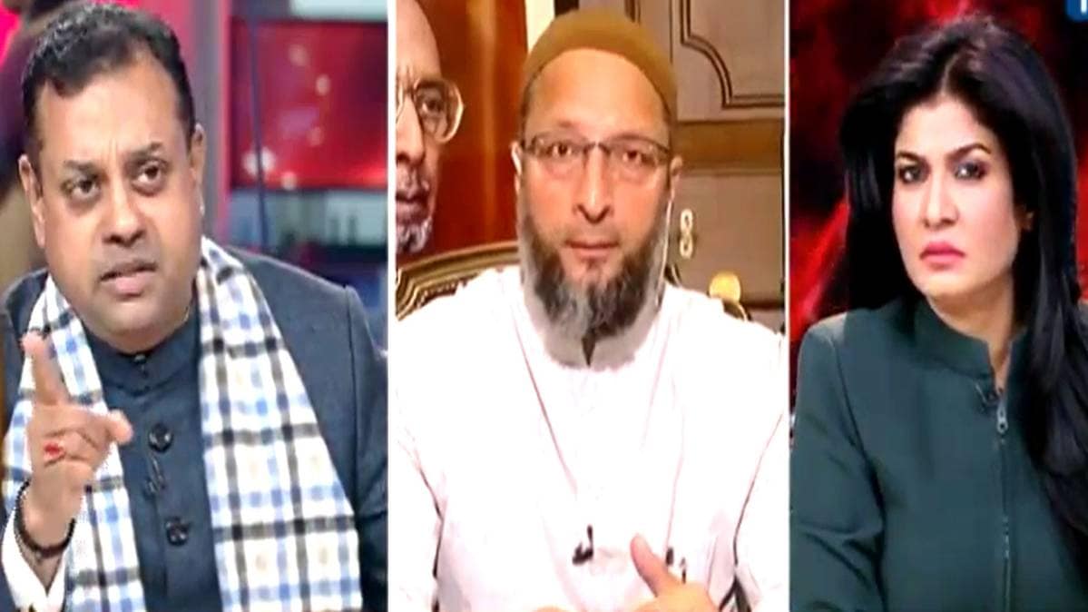 हैदराबाद से सांसद असदुद्दीन ओवैसी और BJP प्रवक्ता संबित पात्रा