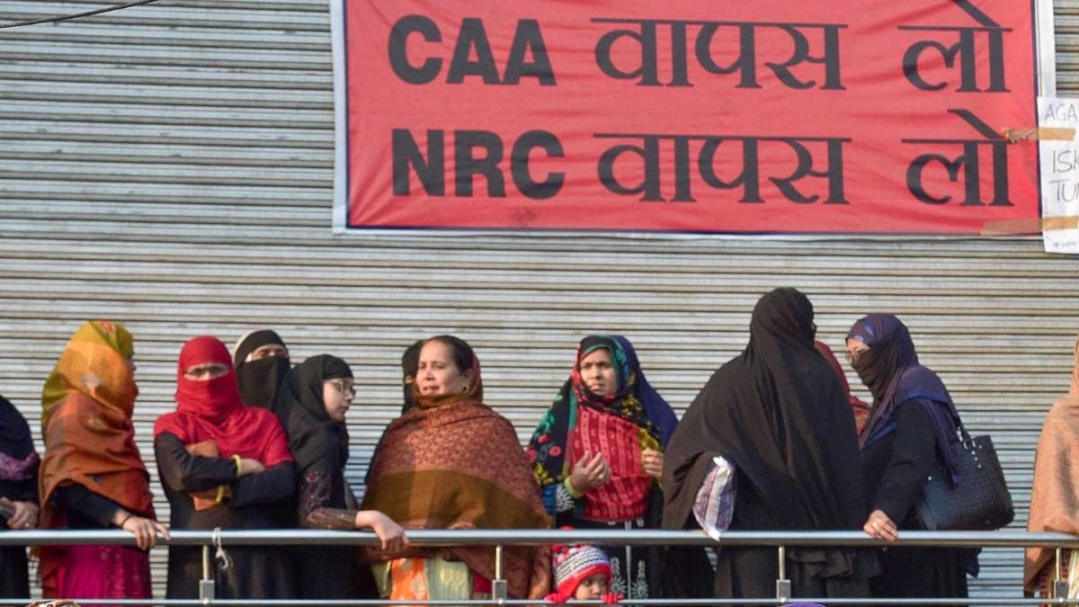 Women protesting against CAA- NRC