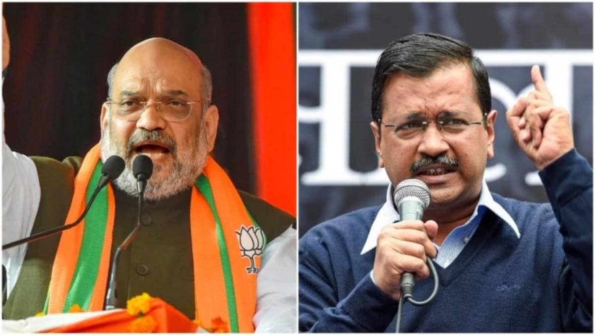 दिल्ली चुनाव को लेकर अमित शाह और अरविंद केजरीवाल का प्रचार अभियान (फाइल-पीटीआई)