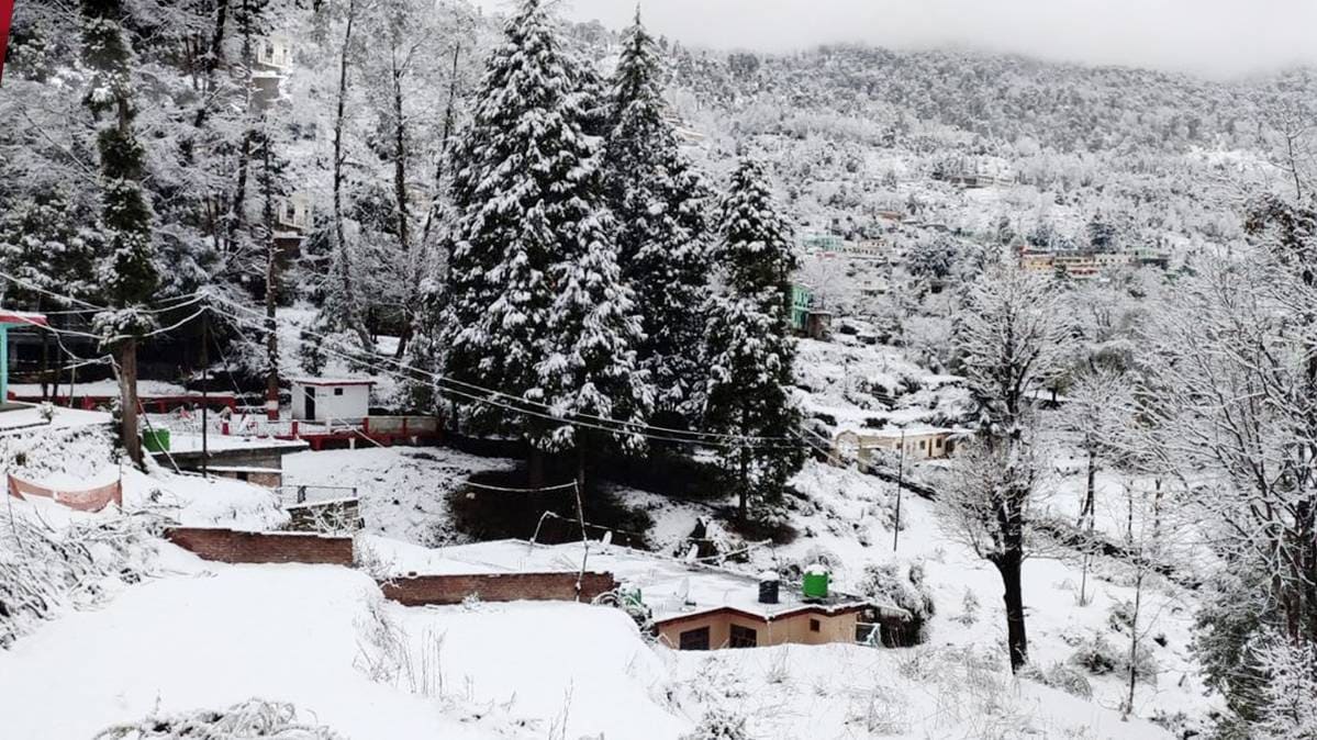साल की शुरुआत के साथ ही पहाड़ों पर बर्फबारी(फोटो-ANI)