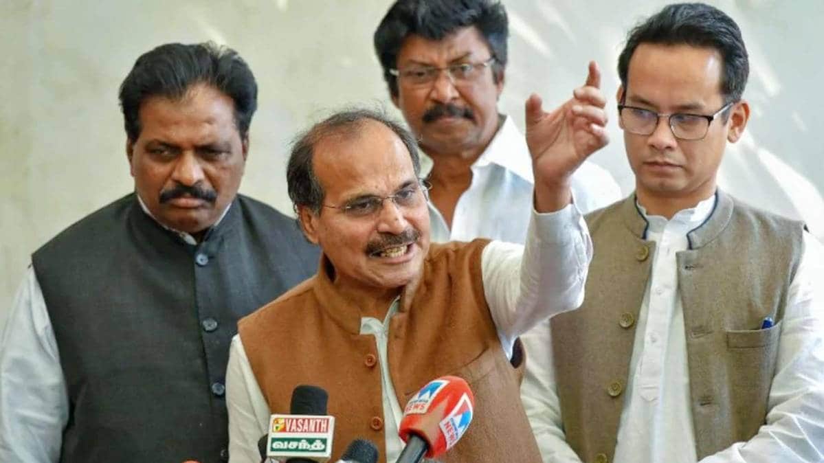 Adhir Ranjan Chowdhury has hit out at the Modi govt over the preparations for Trump's visit. (PTI)