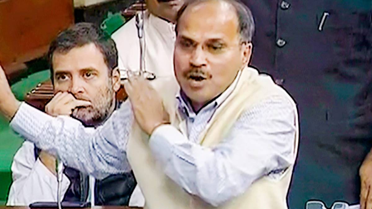 कांग्रेस नेता अधीर रंजन चौधरी का बीजेपी पर निशाना (PTI)