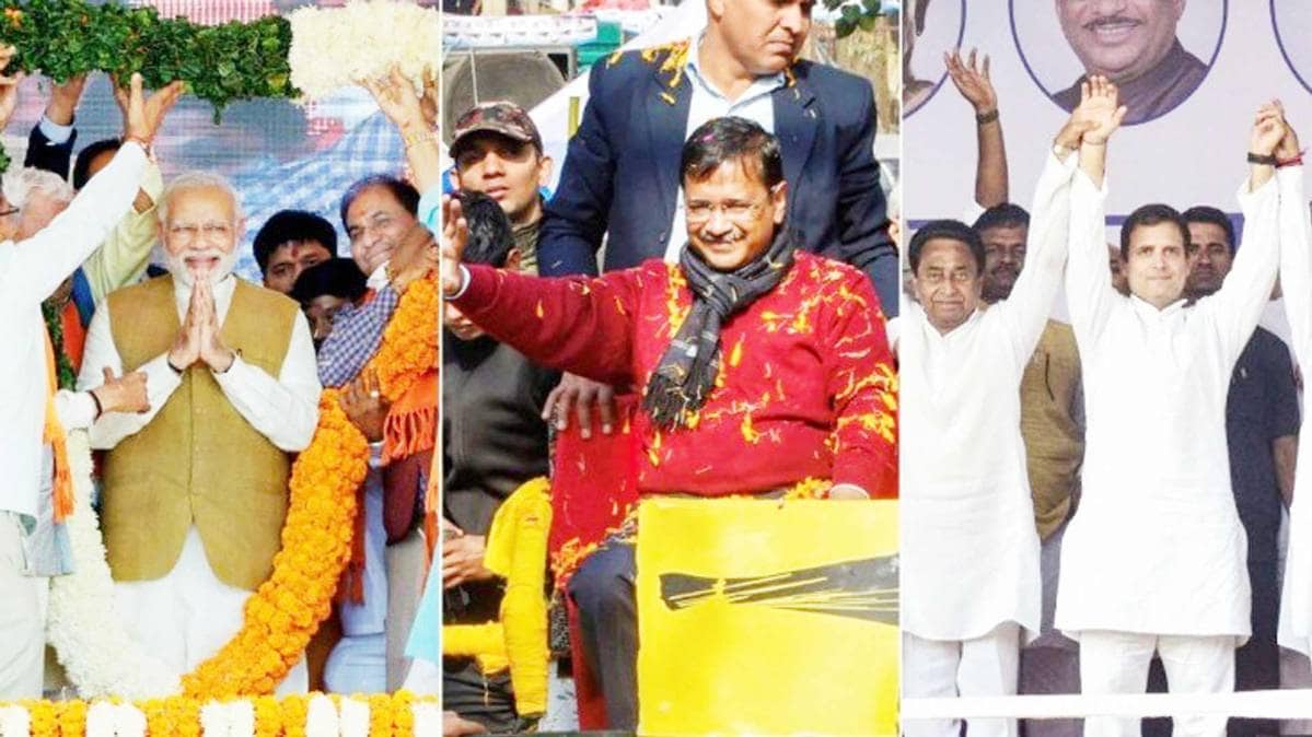 Delhi Elections 2020 was marked the BJP aggressively raising the anti-CAA protests in Shaheen Bagh as a poll issue, the AAP hardselling development and the Congress conspicuous by its near absence