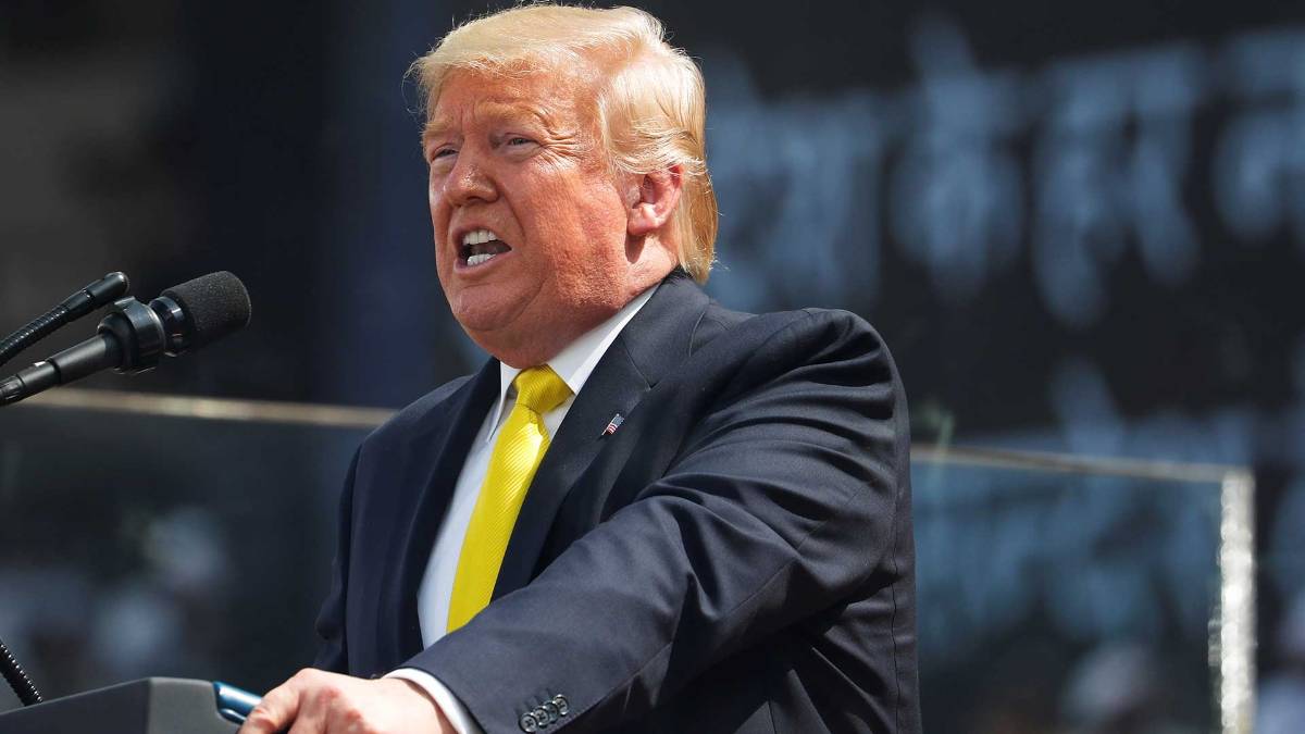 Donald Trump at Motera Stadium