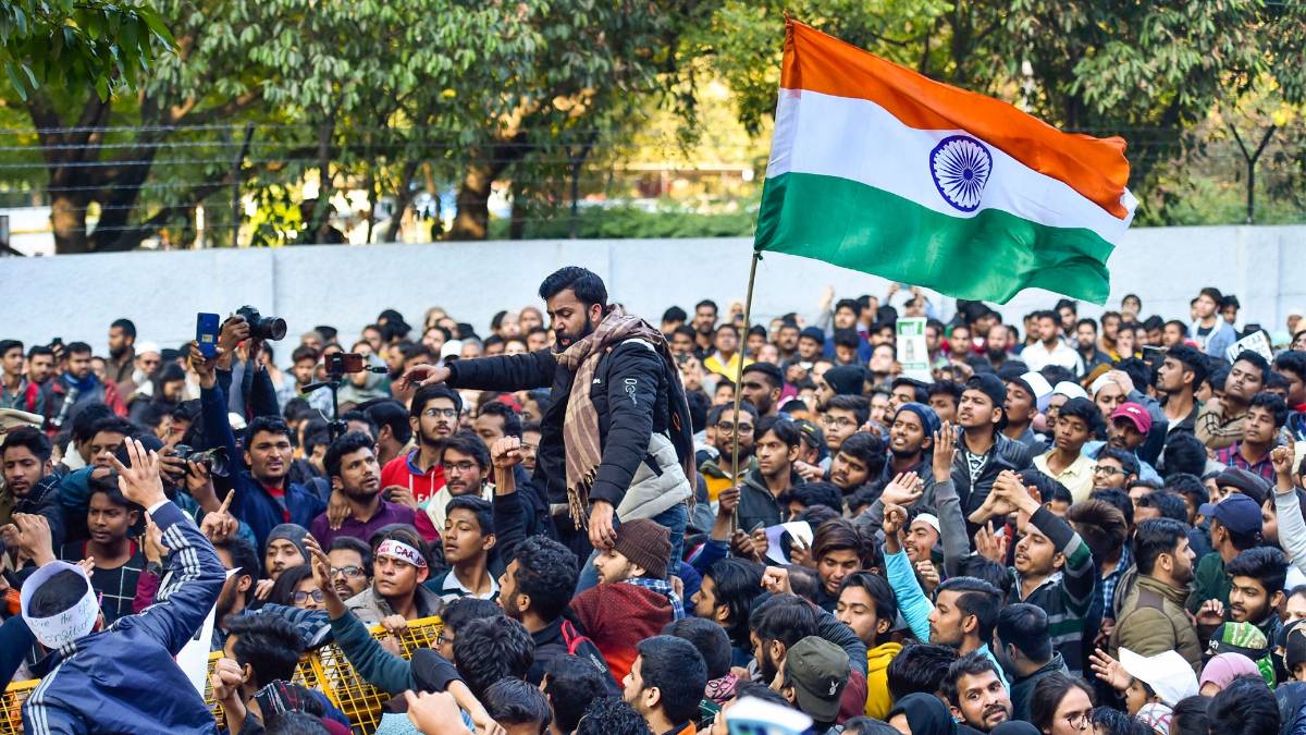 जामिया में फिर नारेबाजी (फाइल फोटो-PTI)