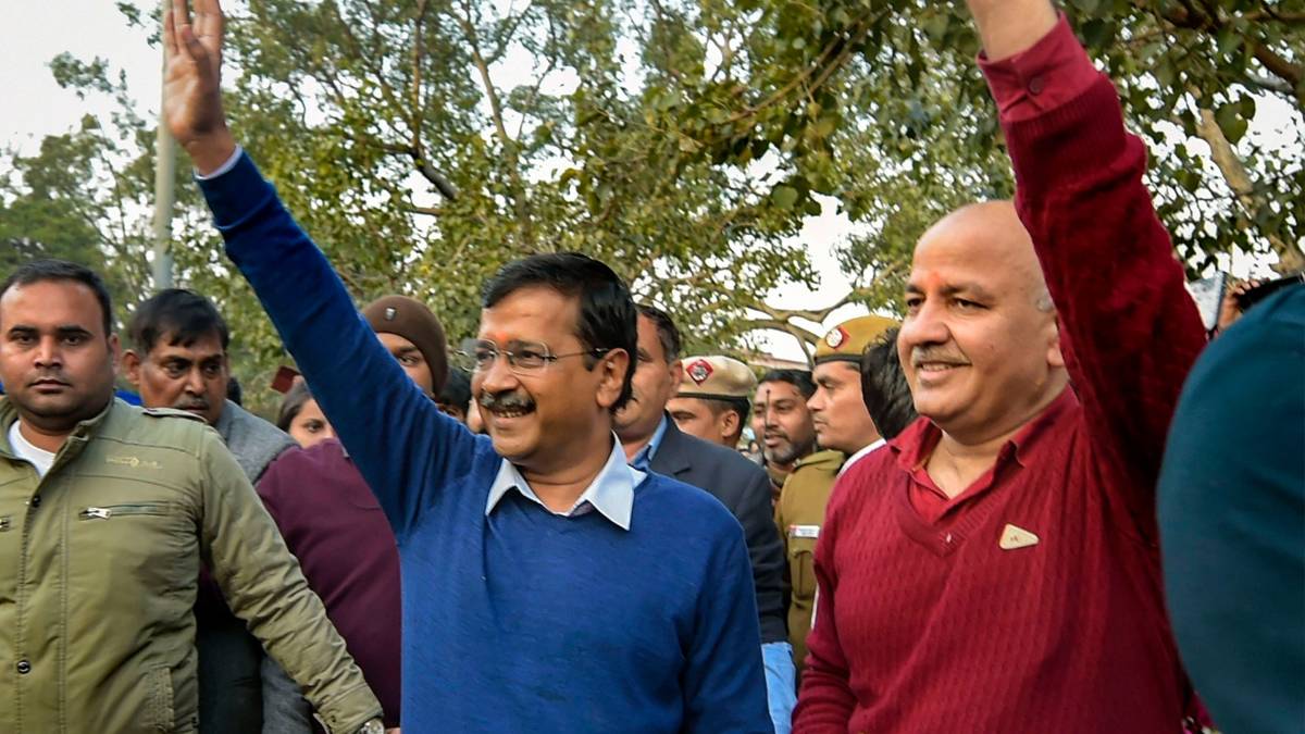 दिल्ली में AAP की शानदार विजय (फोटो-PTI)