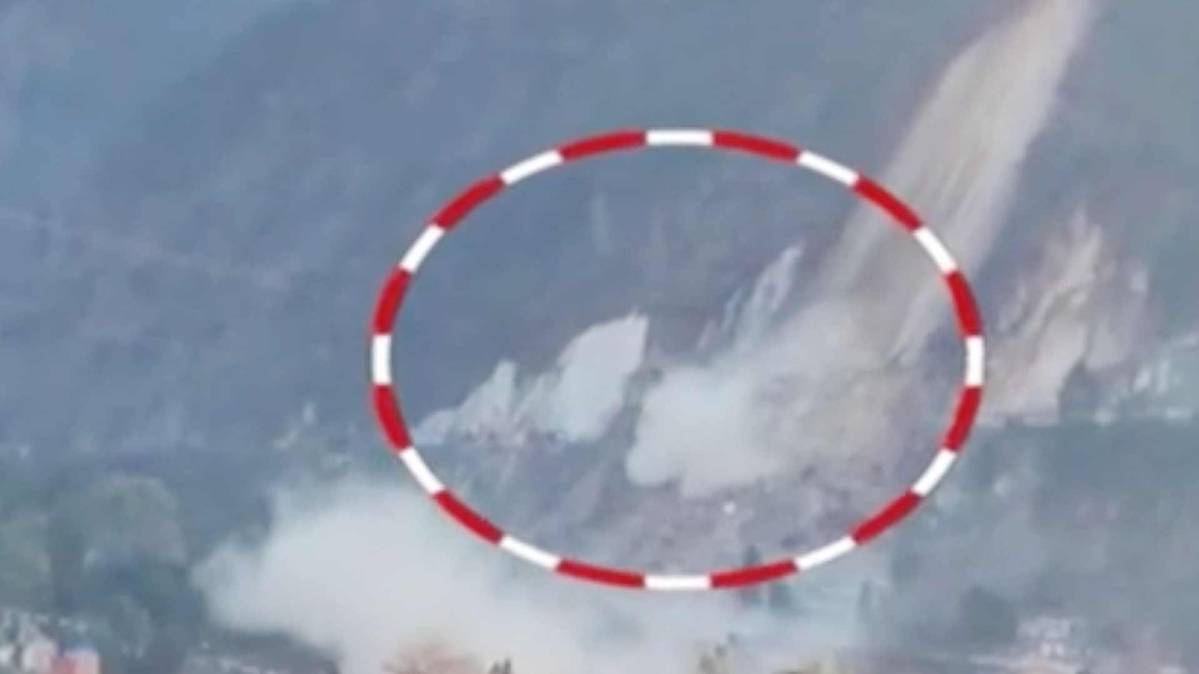 Landslide in Uttrakhand  Chamoli (Photo TV Grab)