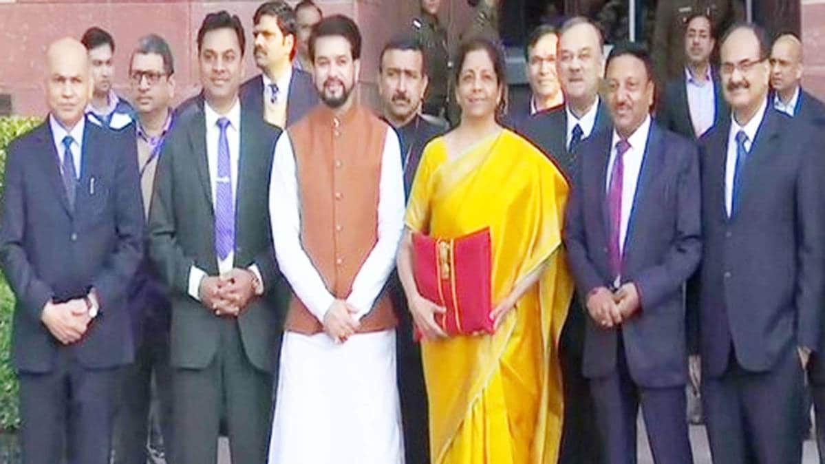 Finance Minister Nirmala Sitharaman calls on President Ram Nath Kovind before presenting the Union Budget 2020-21