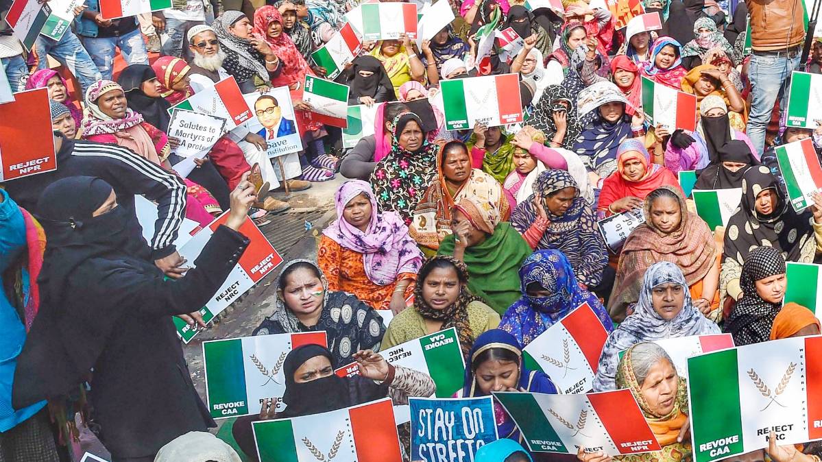 मंडी हाउस में CAA के खिलाफ प्रदर्शन (PTI)