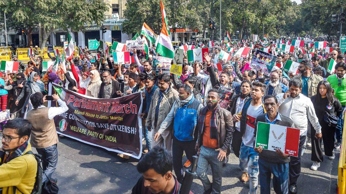 Anti-CAA protest at Mandi House (Photo-PTI)