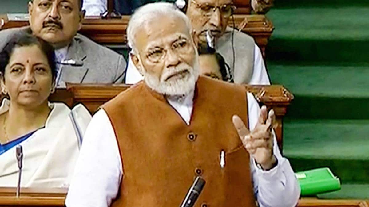 PM Narendra Modi in Lok Sabha