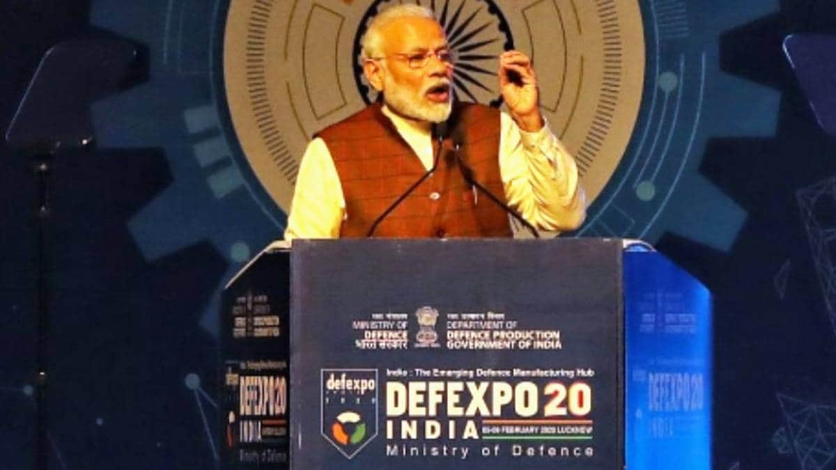 PM Narendra Modi at Defence Expo 2020 (twitter)