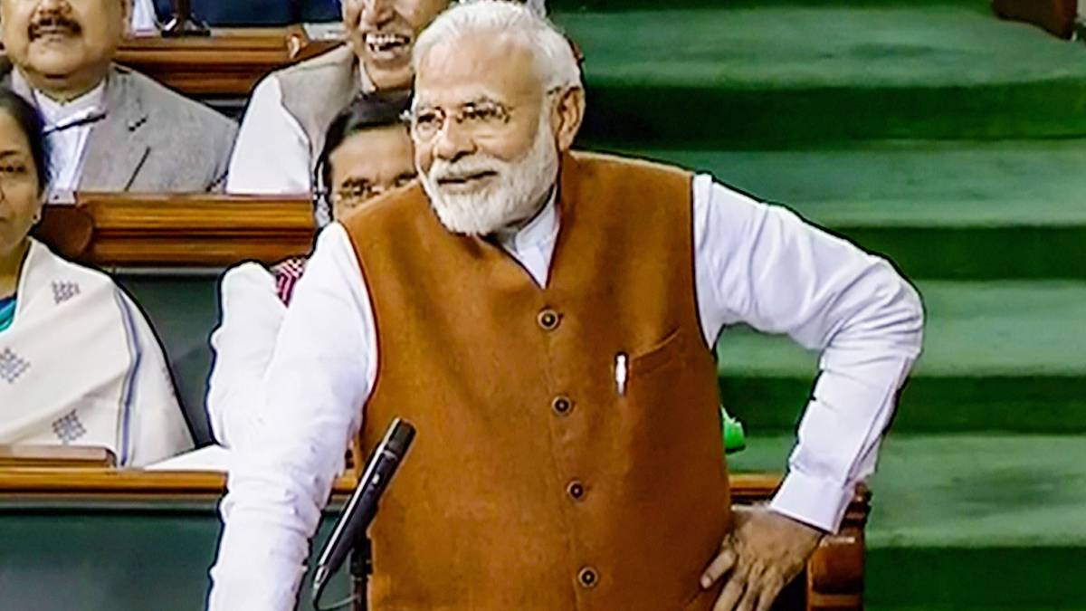 PM Modi in Lok Sabha