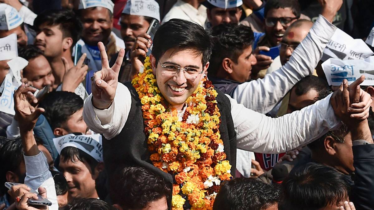 पार्टी के युवा चेहरे राघव चड्ढा की बड़ी जीत (फोटो-PTI)