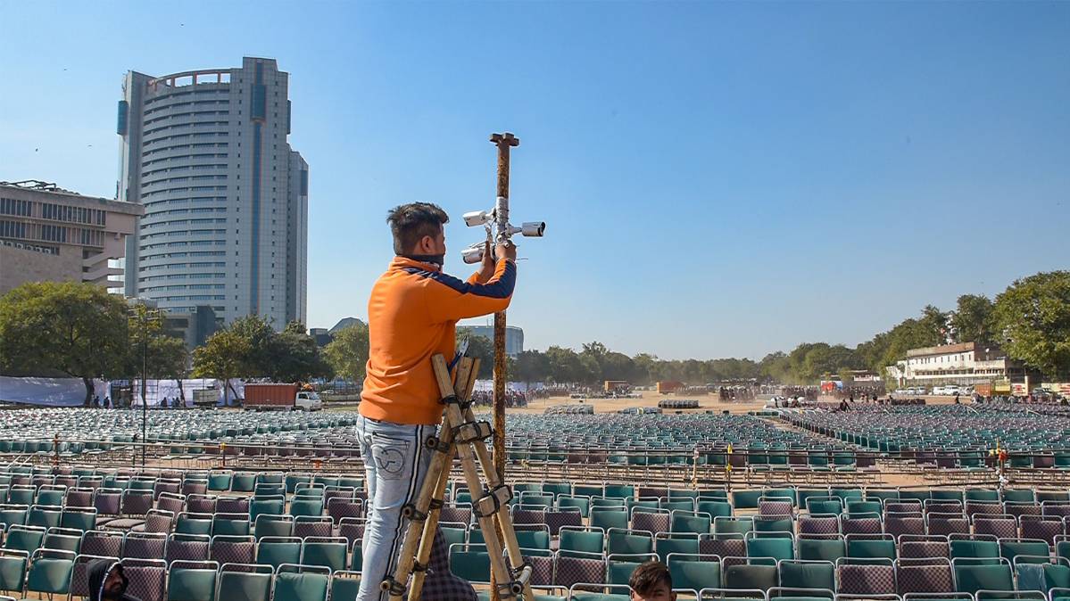 रामलीला मैदान तैयार- PTI photo