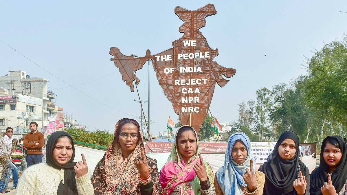 शाहीन बाग में हुआ मतदान (PTI)