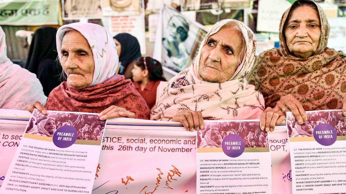 शाहीन बाग में प्रदर्शन (PTI)