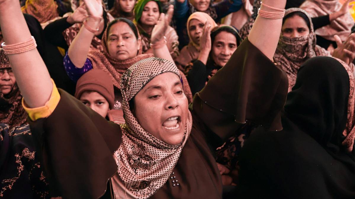 शाहीन बाग में प्रदर्शन (PTI)