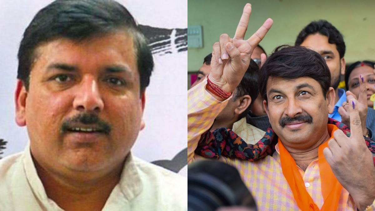 संजय सिंह और मनोज तिवारी (फाइल-पीटीआई)