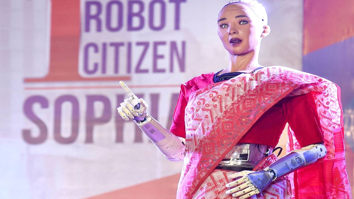 रोबोट सोफिया (फोटो- पीटीआई)