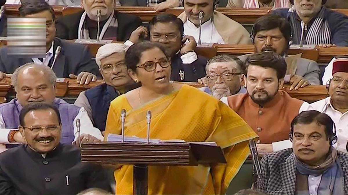 निर्मला सीतारमण ने बजट 2020-21 पेश किया (File-LSTV/PTI)