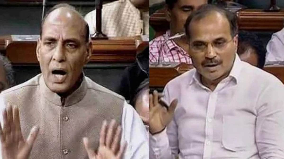 राजनाथ सिंह और अधीर रंजन चौधरी (फाइल/पीटीआई)