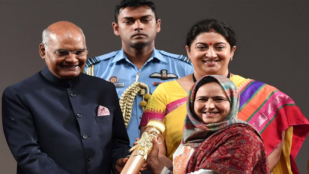 Arifa Jan from Kashmir- Photo: Twitter/President Ram Nath Kovind
