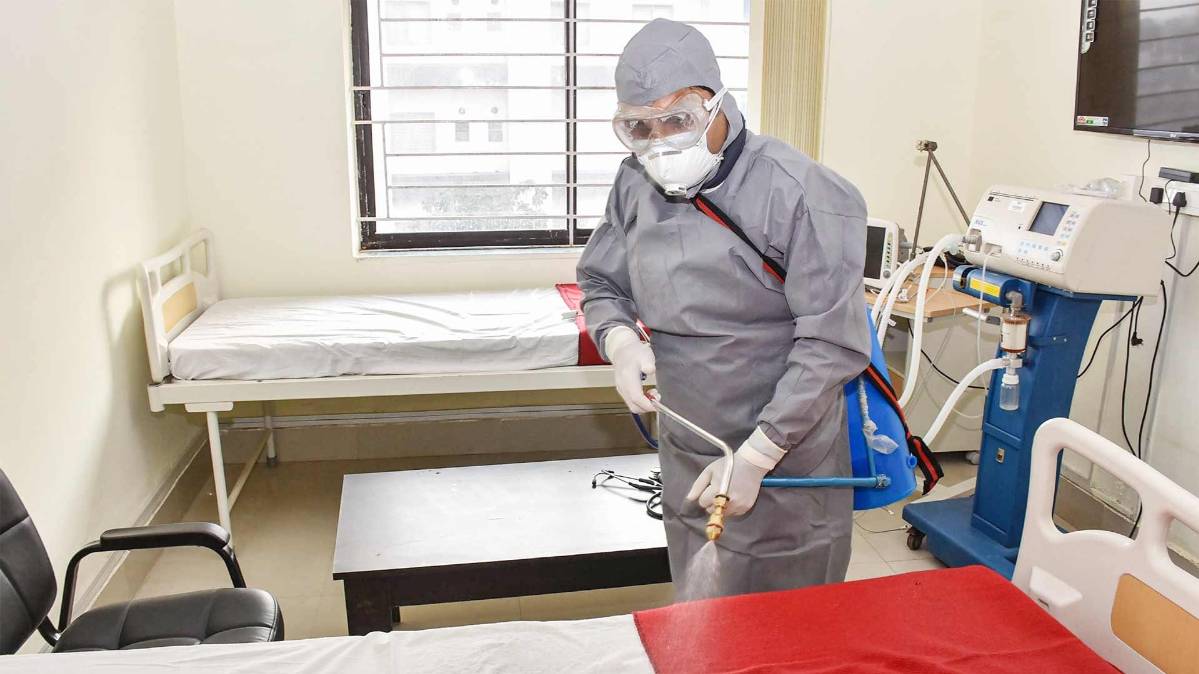 A mock drill being conducted for coronavirus patients at RIMS in Ranchi on March 11 (Photo Credits: PTI)