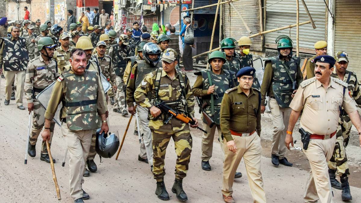 हिंसा के बाद दिल्ली में सुरक्षा सख्त (PTI)