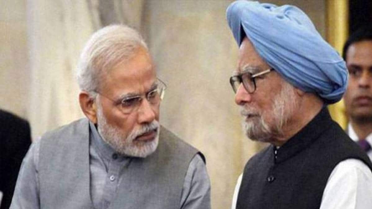 PM Narendra Modi with Manmohan Singh (File Photo)