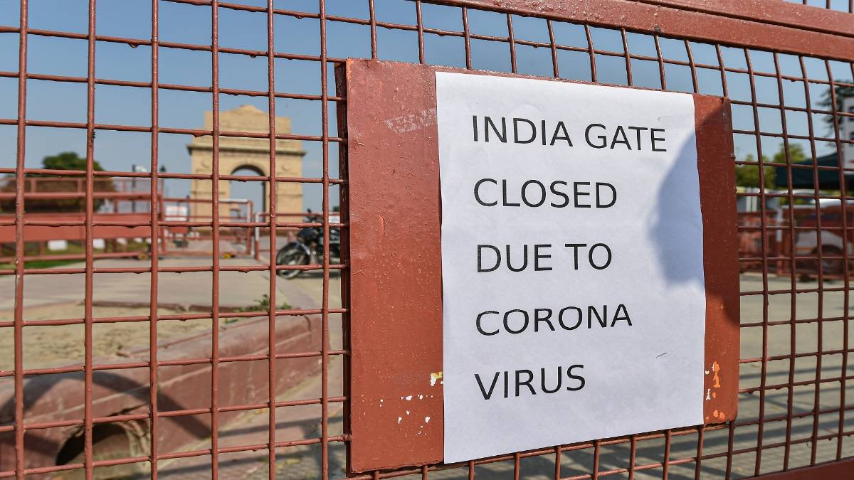 कोरोना के कारण इंडिया गेट बंद किया गया (File-PTI)