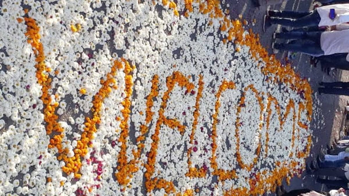 सिंधिया का भोपाल में जोरदार स्वागत