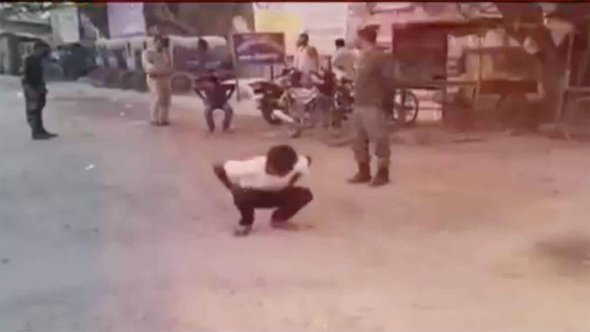 लॉकडाउन तोड़ने पर सख्ती कर रही पुलिस