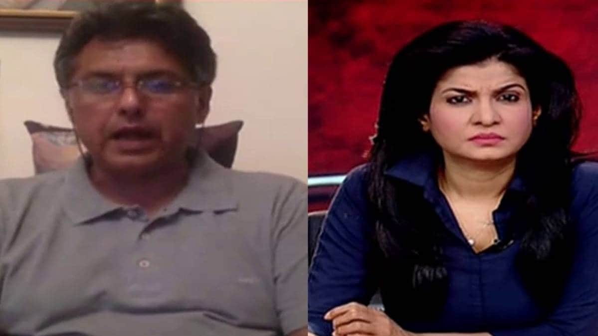 मनीष तिवारी/ अंजना ओम कश्यप (File- Halla Bol)