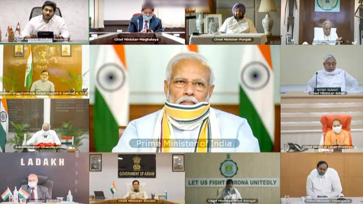 वीडियो कॉन्फ्रेंसिंग के दौरान पीएम मोदी