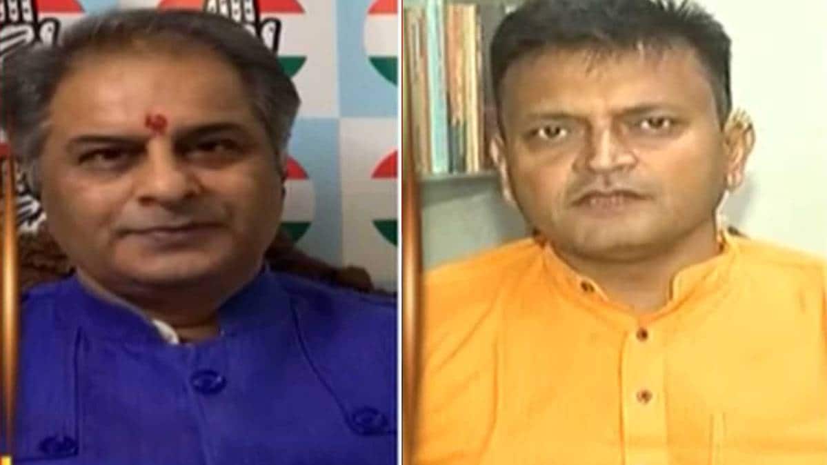 जेडीयू प्रवक्ता अजय आलोक और कांग्रेस प्रवक्ता राजीव त्यागी