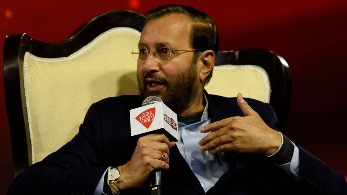 केंद्रीय मंत्री जावड़ेकर  eAgenda AajTak, 1 Year Of Modi Govt. 2.0