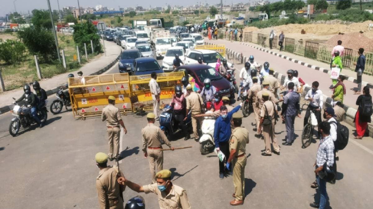 दिल्ली-नोएडा बॉर्डर पर पुलिस की तैनाती