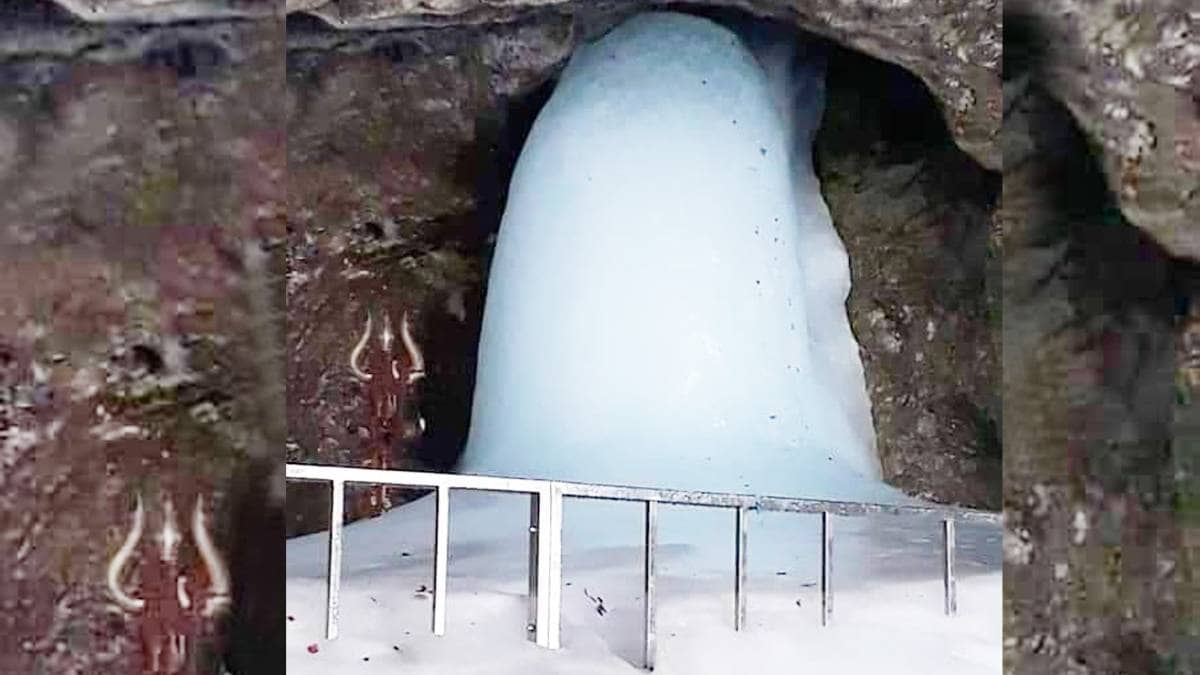 First pics of Shiv lingam at Holy Amarnath Cave
